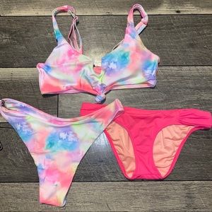 Pink Tie Dye Bikini Set